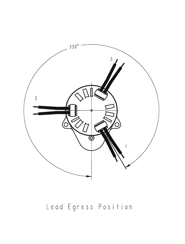 Lead Egress Position Synchronous Motor Gearbox Output 